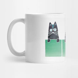 Cats in boxes Mug